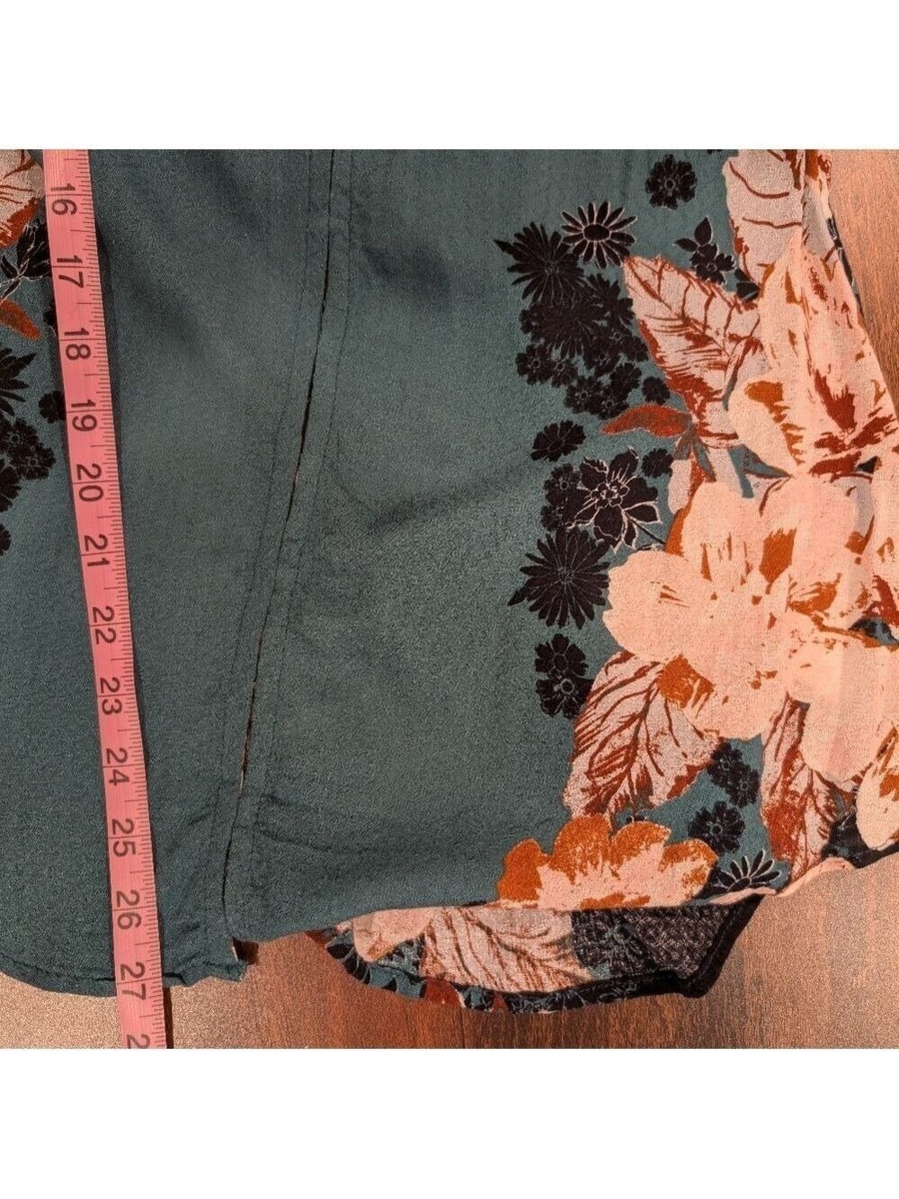 Free People Mikayla Floral Print Tunic Top Green XS - Picture 9 of 10